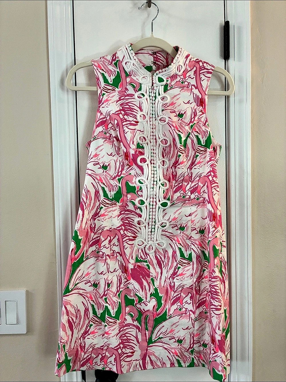 Lilly Pulitzer Mila Shift Dress Floral Pink & Green Size 6